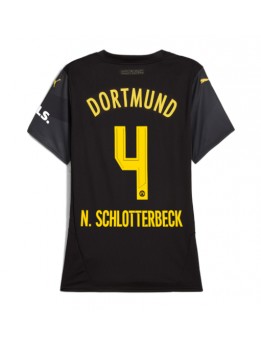 Billige Borussia Dortmund Nico Schlotterbeck #4 Bortedrakt Dame 2024-25 Kortermet